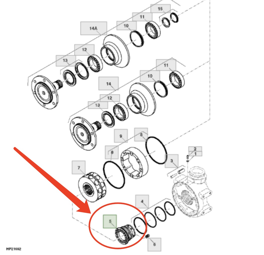 H175440 2-Speed Motor Valve for John Deere Combine Harvester 